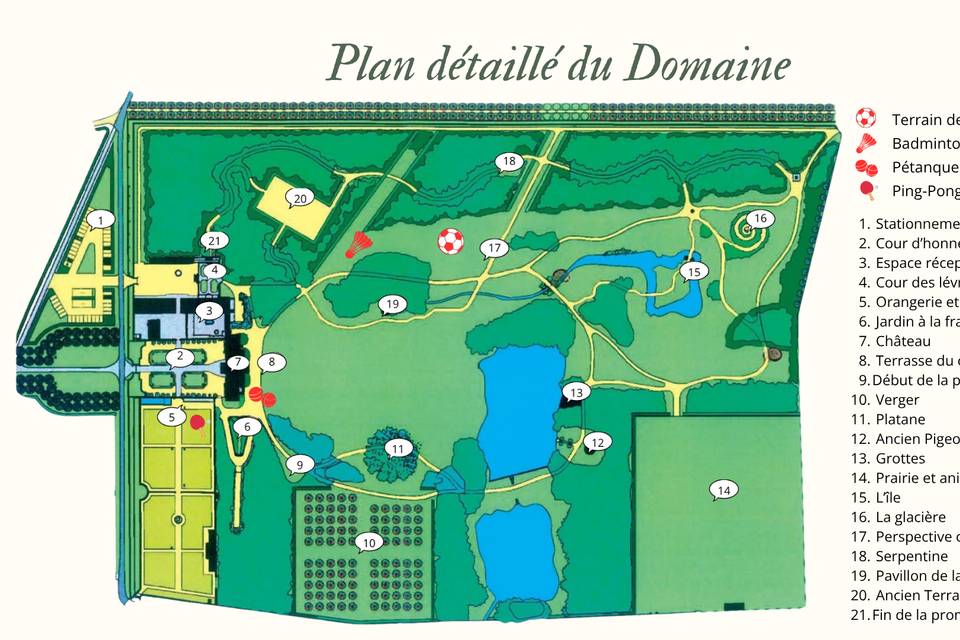 Plan du Domaine de 18 hectares