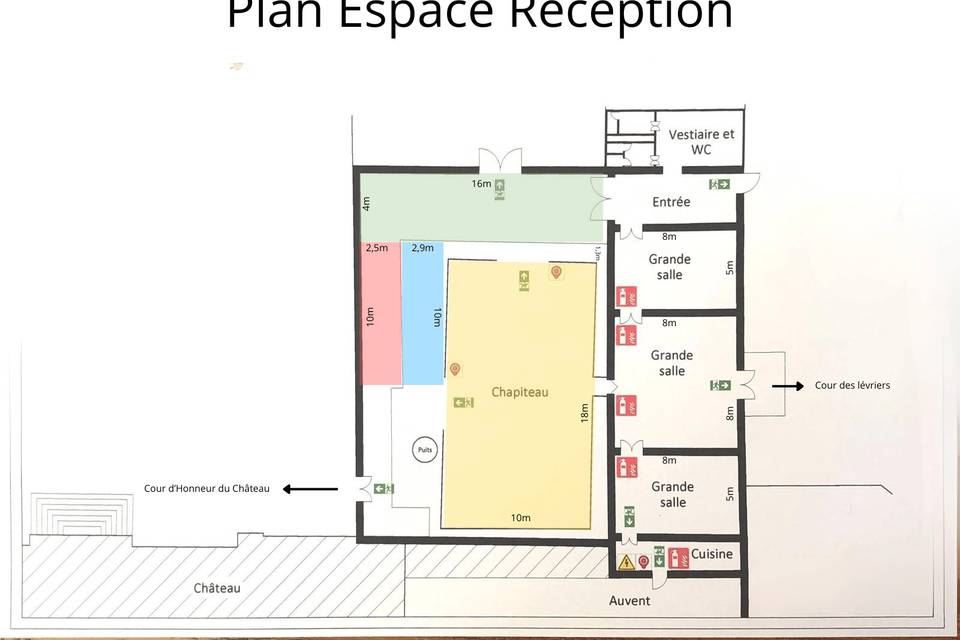 Plan de l'Espace Evénementiel