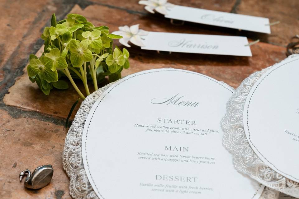 Menu mariage