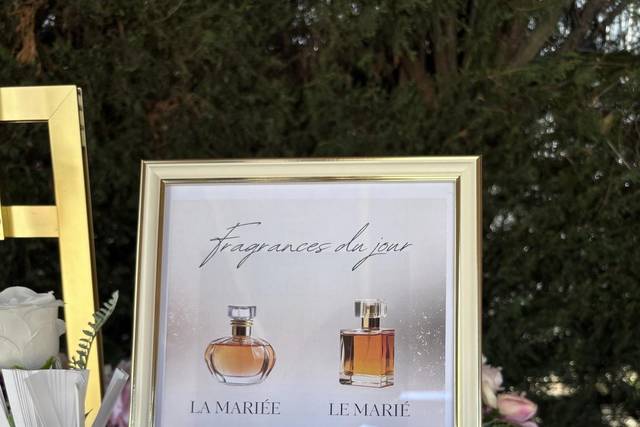 Menu des mariés