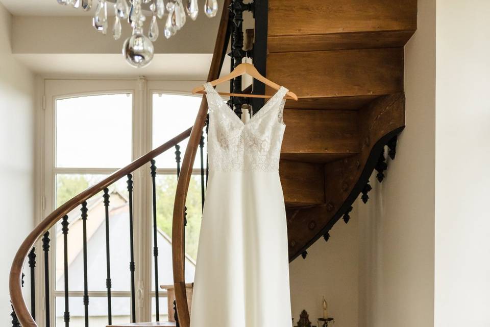 Robe de marié escalier eiffel