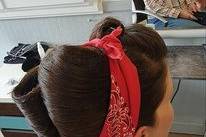 Chignon mariée foulard