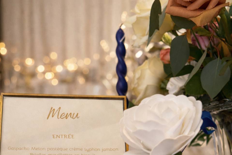 Menu et décorations