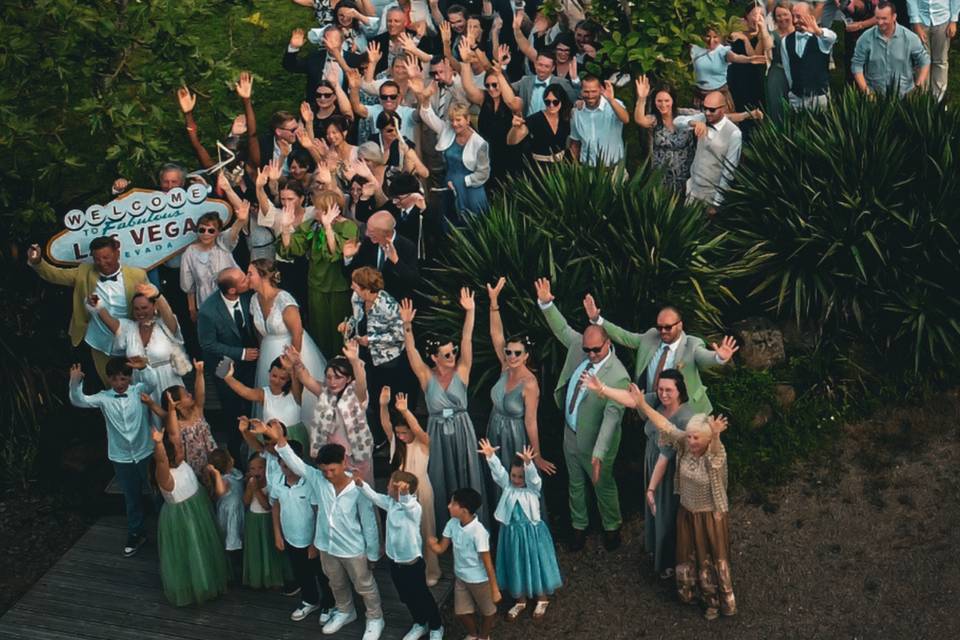 Photo de groupe drône