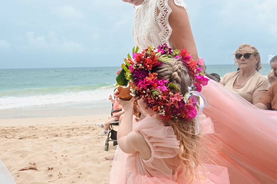 Couronne de fleurs enfant