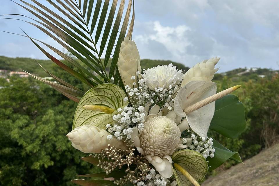 Bouquet tropical chic