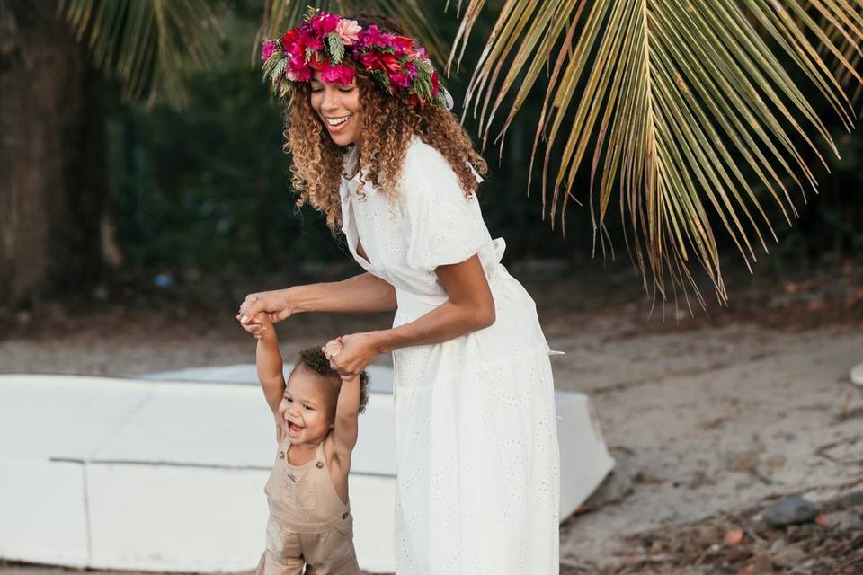Couronne de fleurs fraiches
