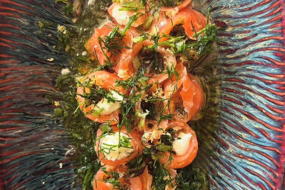 Rouleau saumon fromage frais