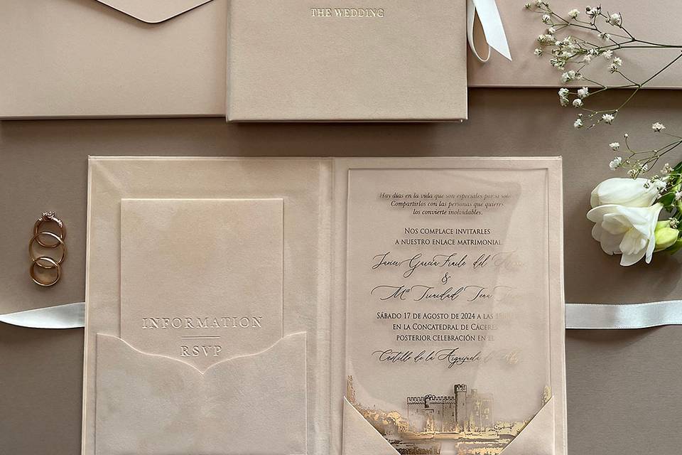 Invitation blanche avec texte