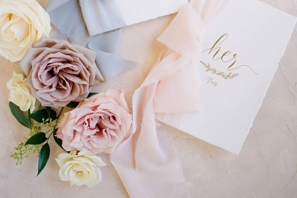 Carnet de voeux de mariage