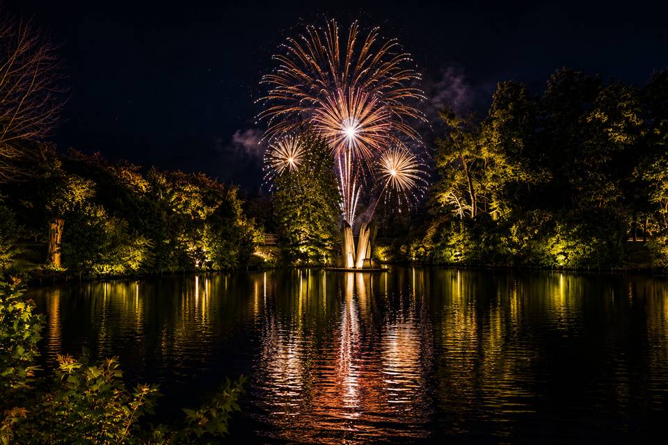 Feu d'artifice lac