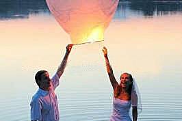Lanterne volante mariage