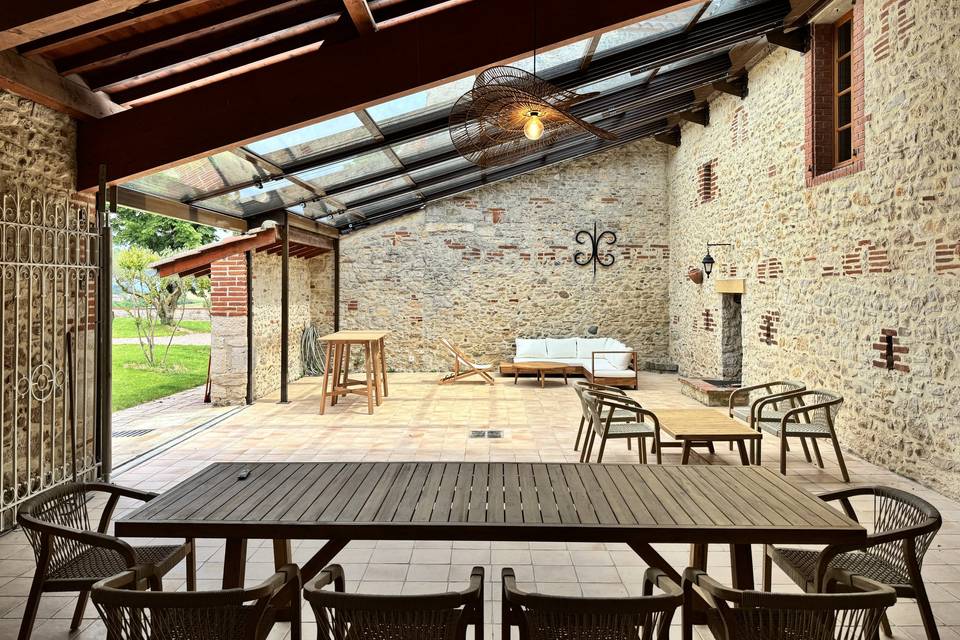 Vue patio couvert