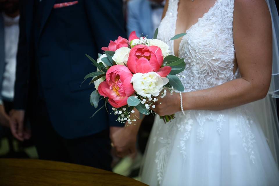 Bouquet de mariée Pivoines