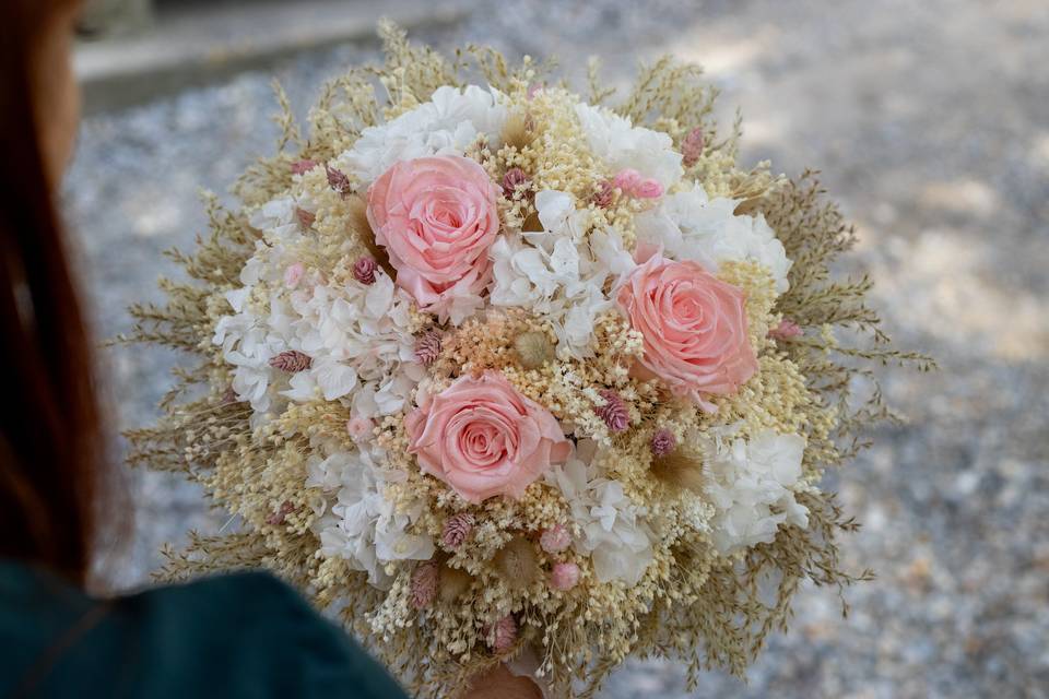 Bouquet de mariée stablisé