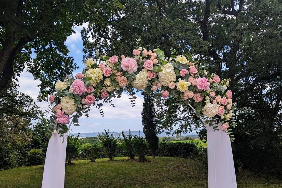 Rose et marguerite