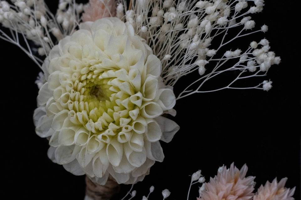 Boutonnière Rose et Marguerite