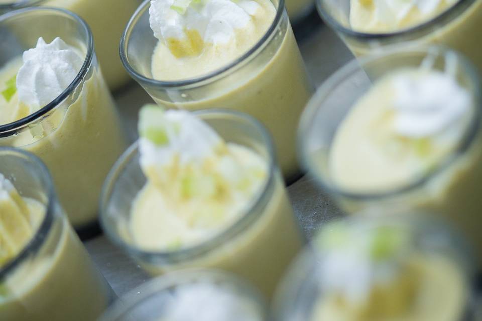 Verrine de velouté d'asperges