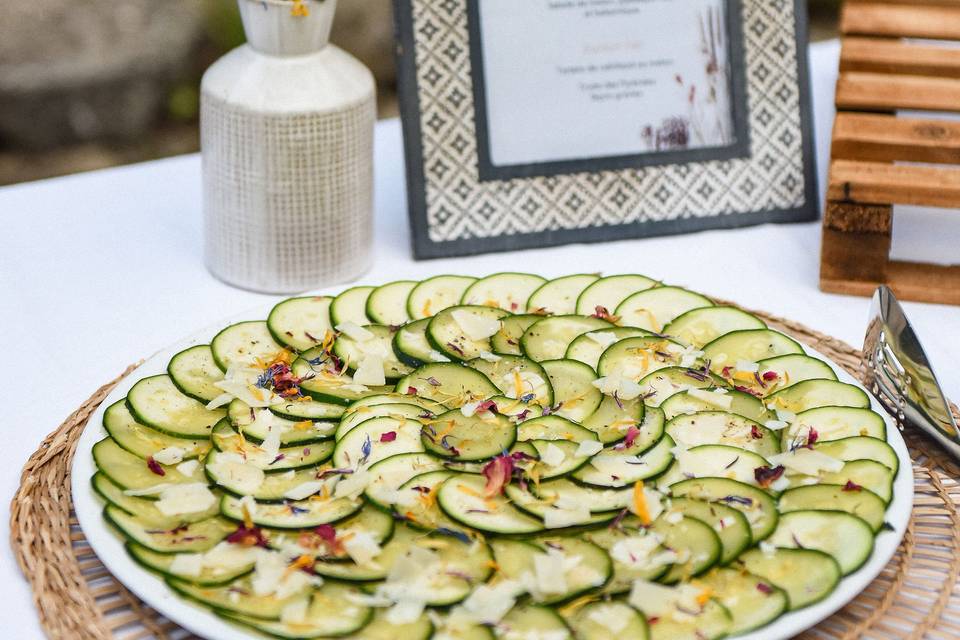 Carpaccio de courgettes