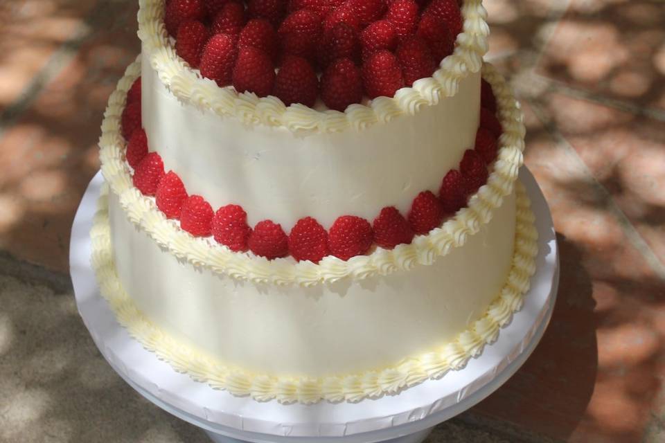 Wedding cake framboises