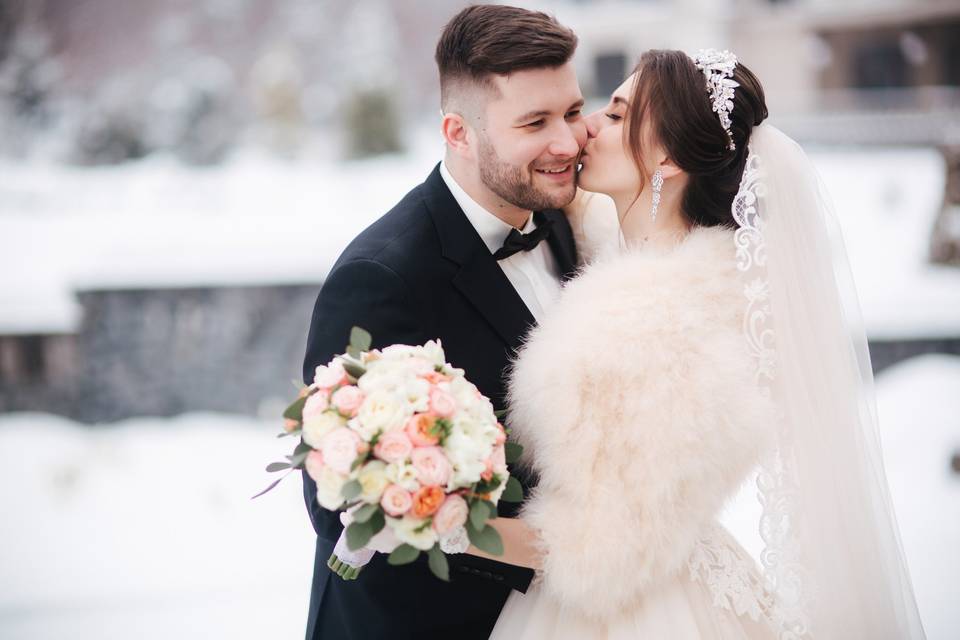 Mariage sous la neige