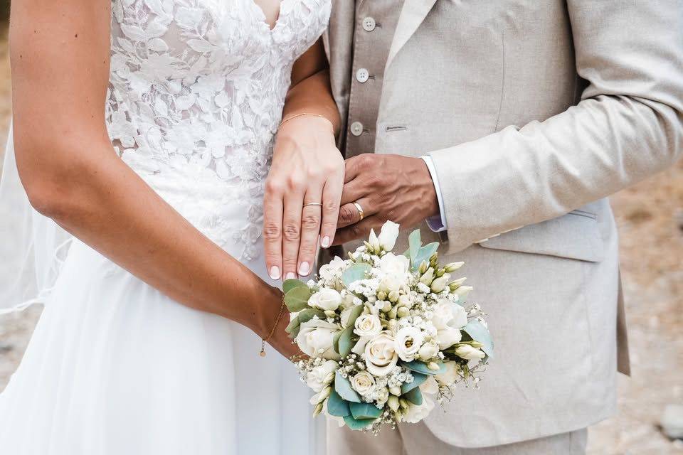 Bouquet de mariée blanc
