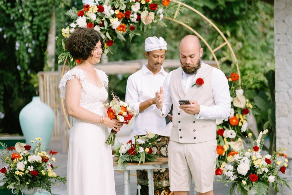 Mariage en villa à Bali