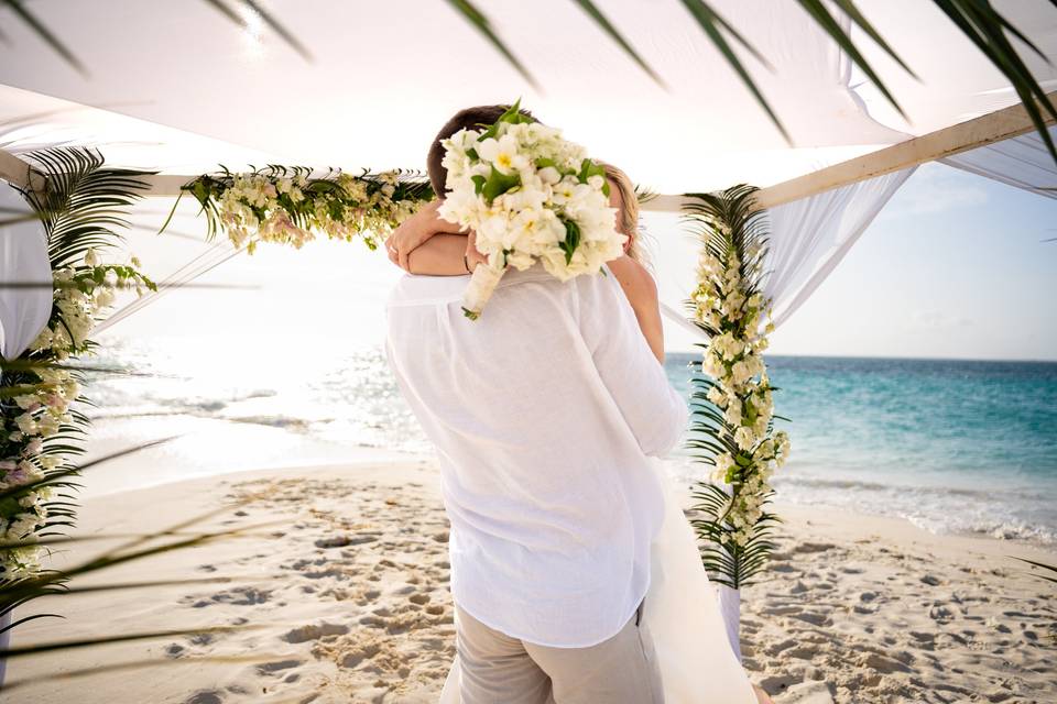 Mariage sur banc de sable