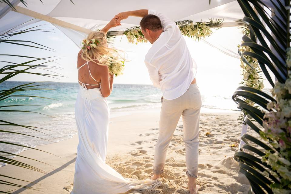 Mariage sur banc de sable