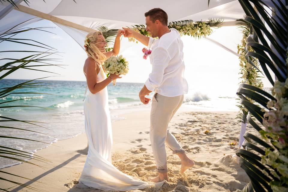 Mariage sur banc de sable