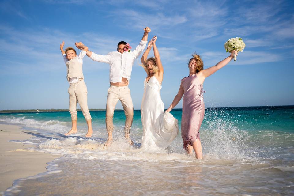 Mariage sur banc de sable