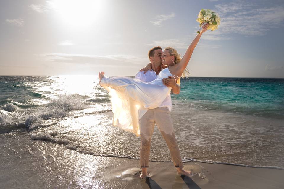 Mariage sur banc de sable