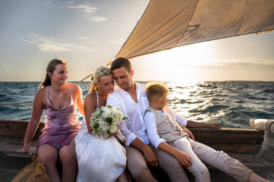 Mariage sur banc de sable