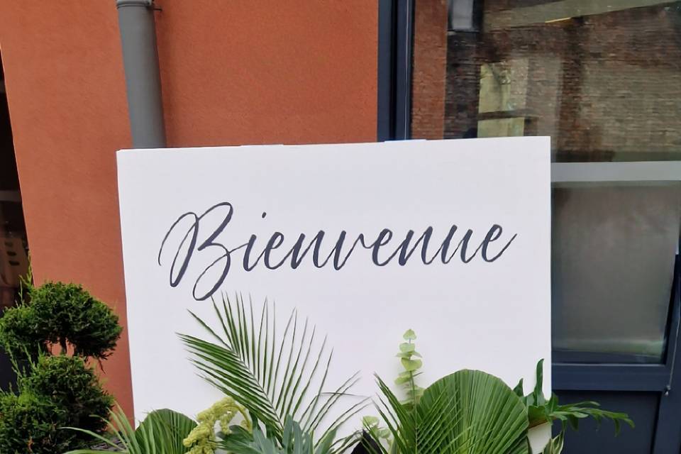 Panneau bienvenue