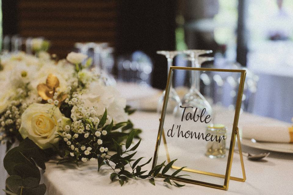 Mariage M&E - Table honneur