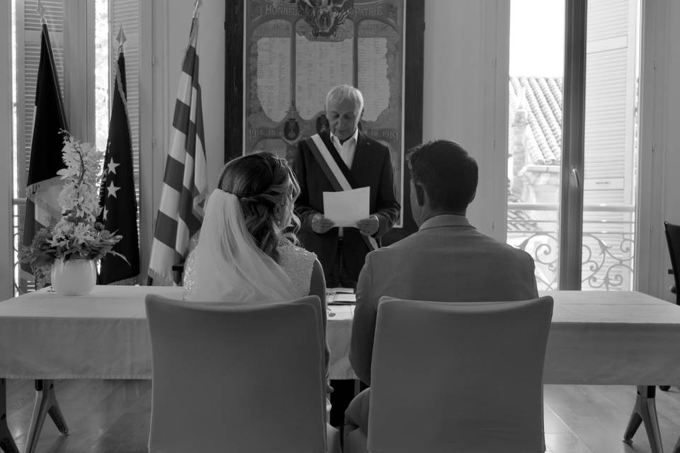 La cérémonie à la mairie