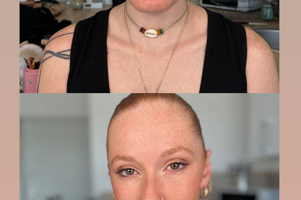 Avant/Apres maquillage léger