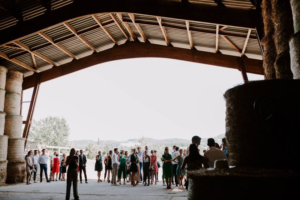 Vue depuis le hangar à foin