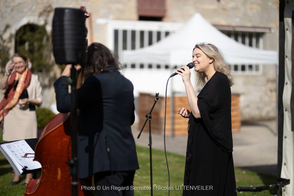 Musiciens variés en réception