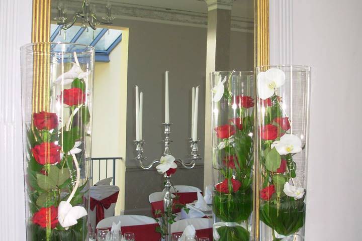 Habillage floral chandelier