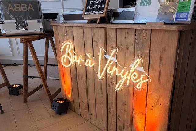 Bar à vinyles vintage