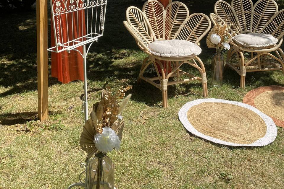 Fauteuils rosaces