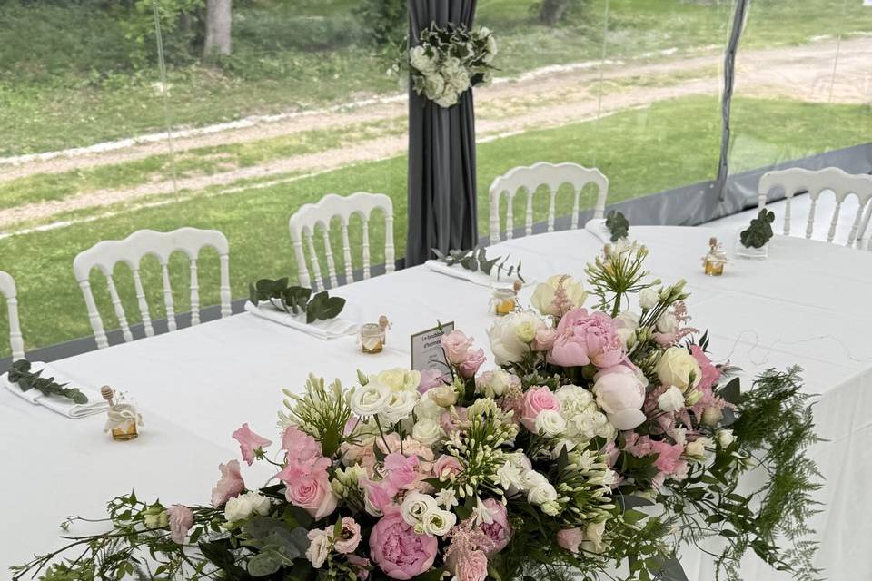 Centre de table des mariés