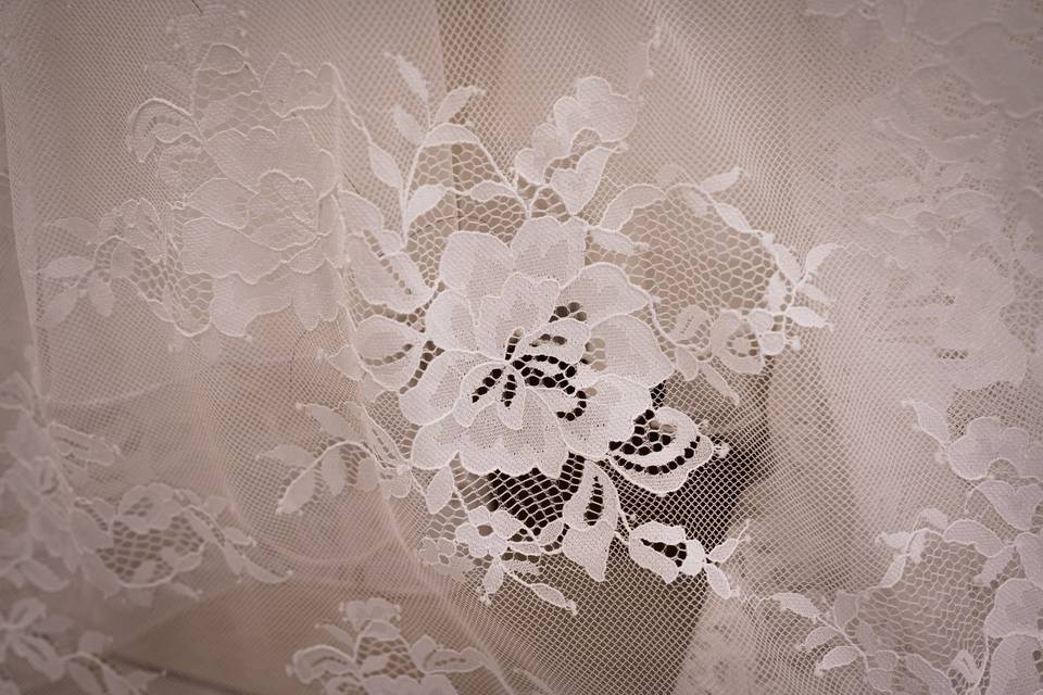 Détail fleur en dentelle