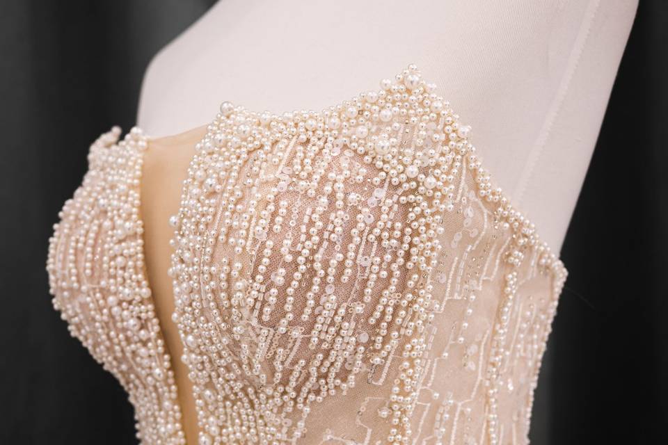 Robe bustier embellissement en strass