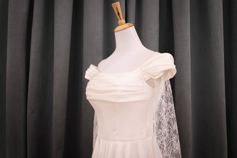 Robe manches bouffantes