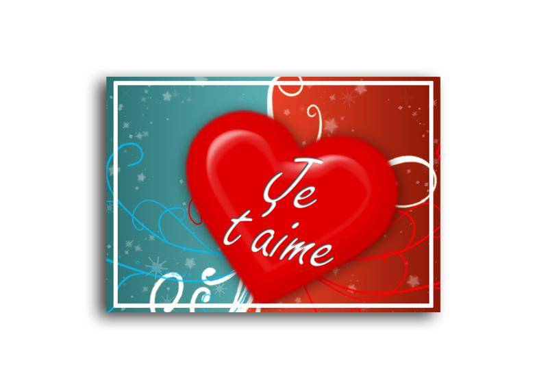 Carte qui se mange: Je t'aime