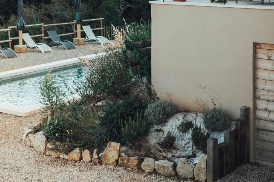 Vue coté piscine