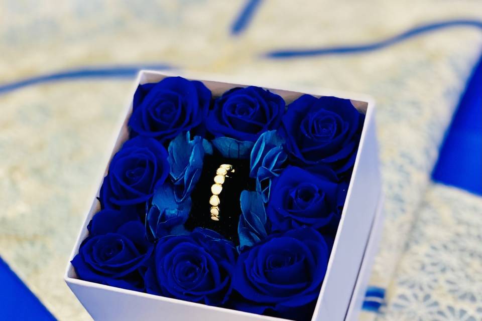 Ecrin bijou rose bleu