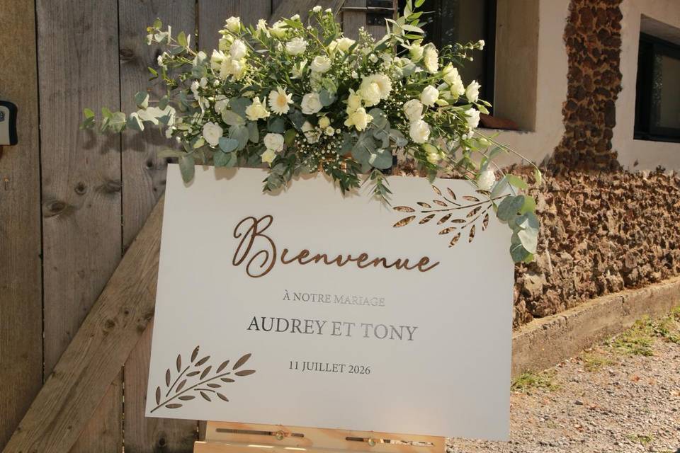 Panneau de bienvenue